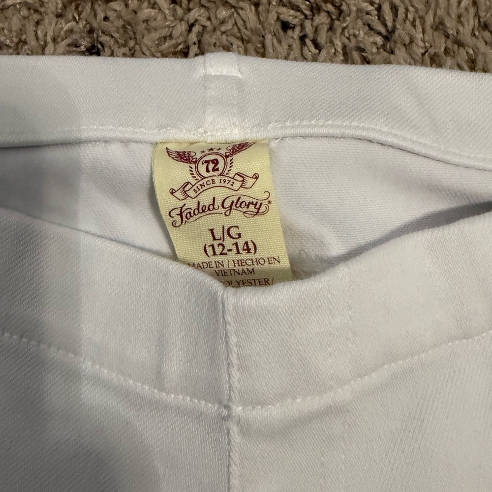 Faded Glory Classic White Pants - Picture 2 of 3